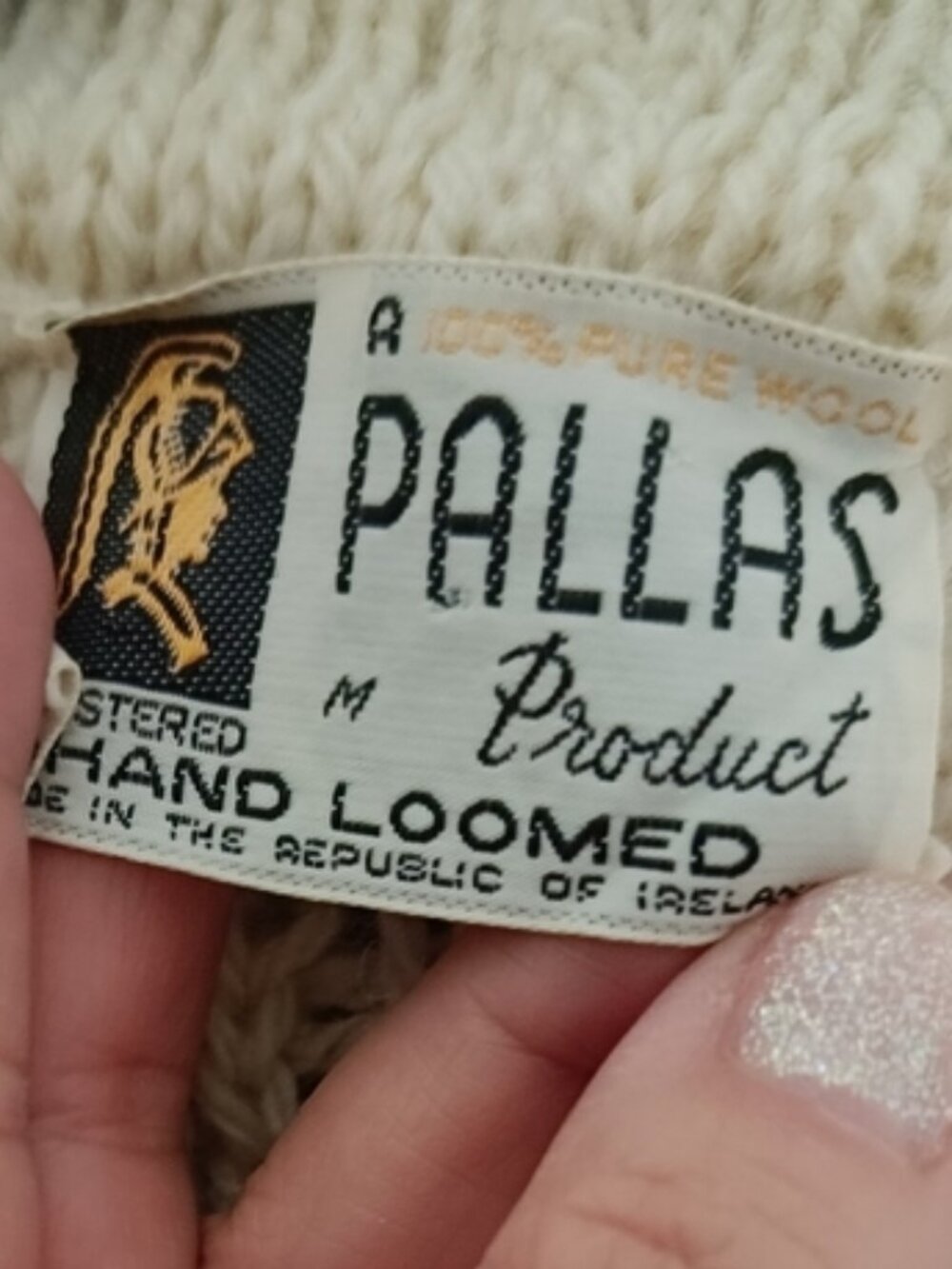 Arran Pallas Irish Cottagecore Wool Hand Knit Cream Cardigan Sweater - Picture 5 of 10